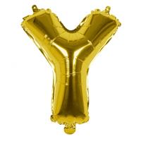 Boland folieballon letter Y 36 cm goud