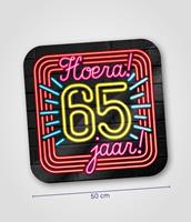 Huldeschild Neon - 65 jaar