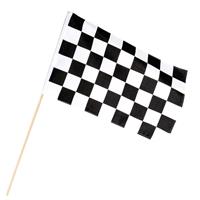Finish vlag zwaaivlag wit/zwart geblokt 30 x 45 cm Multi