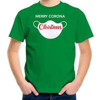 Bellatio Merry corona Christmas fout Kerstshirt / outfit groen voor kinderen