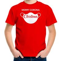 Bellatio Merry corona Christmas fout Kerstshirt / outfit rood voor kinderen