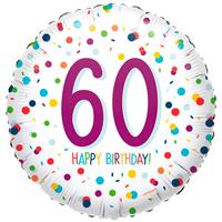 DeBallonnensite 60ste verjaardag ballon confetti