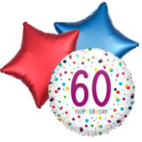 DeBallonnensite Ballonboeket confetti 60ste verjaardag