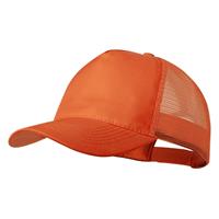Oranje mesh baseballcap voor volwassenen