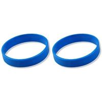 25x stuks siliconen armband blauw -