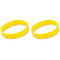 25x stuks siliconen armband geel -