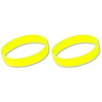 25x stuks siliconen armband neon geel -