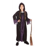 Tovenaar cape kinderen/Halloween verkleedkleding zwart/paars voor kids