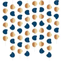 Folat Plafond Slingers Elegant True Blue - 8 stuks