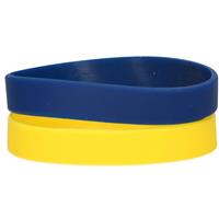 Merkloos Supporters Zweden set van 2x polsbandjes blauw en geel -