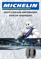 Michelin Poster  'Tweewieler winterbanden' voor A1 stoepbord - NL