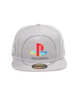 Difuzed Sony PlayStation Snap Back Baseball Cap Silver Logo