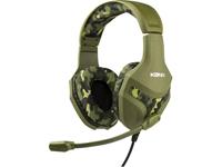 konix PS-400 Gaming headset 3.5 mm jackplug Kabelgebonden Over Ear Camouflage groen