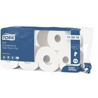 Tork Premium T4 standaard rol toiletpapier. 3-laags. 250 vel. reliëf. wit (pak 8 rollen)