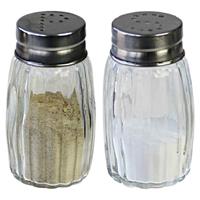 Cosy & Trendy Peper en zout stel vaatjes/strooiers 7 cm Transparant