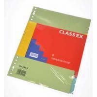 Class'ex tabbladen 5 tabs, 23-gaatsperforatie, karton, geassorteerde kleuren