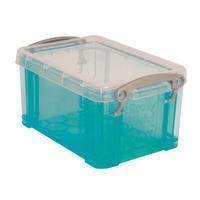 Reallyusefulboxes Really Useful Box 0,7 liter, transparant helblauw