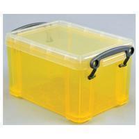 Reallyusefulboxes Really Useful Box 0,7 liter, transparant geel