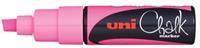 Uni-ball Krijtmarker fluo roze, beitelvormige punt van 8 mm