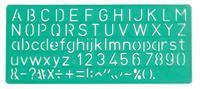 Lettersjabloon  10mm hoofdletters/letters/cijfers