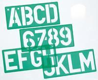Lettersjabloon  50mm hoofdletters/letters/cijfers