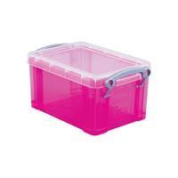 Reallyusefulbox Really Useful Box 0,7 liter, transparant helroze