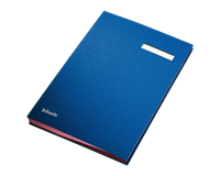Esselte Vloeiboek  6210 karton 20tabs blauw
