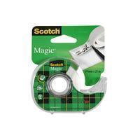 Scotch plakband Magic Tape ft 19 mm x 25 m, blister met dispenser en 1 rolletje