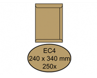 Quantore Envelop  akte EC4 240x340mm bruinkraft 250stuks