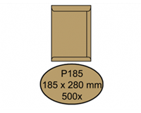 Quantore Envelop  akte P185 185x280mm bruinkraft 500 stuks