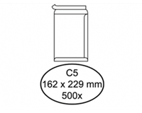 Quantore Envelop  akte C5 162x229mm zelfklevend wit 500stuks
