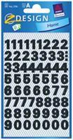Avery Etiketten cijfers en letters 0-9, 2 blad, zwart, waterbestendige folie