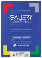 Gallery witte etiketten ft 70 x 38 mm (b x h), rechte hoeken, doos van 2.100 etiketten