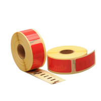 Dymo 99010 compatible labels, 89mm x 28mm, 260 etiketten, rood