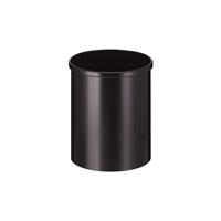 Vepa Bins Ronde metalen papierbak 15 liter. zwart. diameter 25.5 x 31 cm