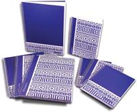 Pergamy Ethnic notitieboek ft A5, geruit 5 mm, blauw
