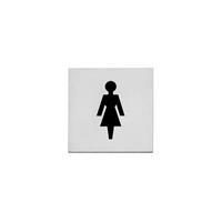 Intersteel Pictogram damestoilet zelfklevend vierkant
