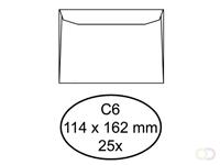 Quantore Envelop  bank C6 114x162mm wit 25stuks
