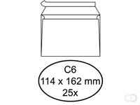 Quantore Envelop  bank C6 114x162mm zelfklevend wit 25stuks