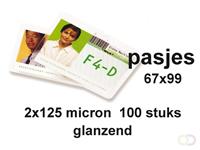 GBC Lamineerhoes  badge card 67x99mm 2x125micron 100stuks