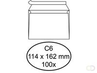 Quantore Envelop  bank C6 114x162mm zelfklevend wit 100stuks