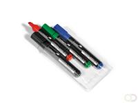 LegaMaster Presentatiemarker TZ 41 Etui met 4 markers zwart, rood, blauw en groen