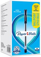 Paper Mate balpen Brite met comfortabele grip, fijn 0,7 mm, zwart
