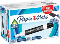 Paper Mate whiteboardmarker met schuine punt, zwart