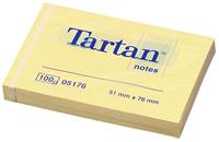 tartan Notes 76 x 76 mm Geel 100 Vellen