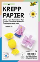 Folia Paper Crepepapier Folia 50x200cm Mix 10kleuren