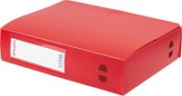 Pergamy elastobox, voor ft A4, uit PP van 700 micron, rug van 8 cm, rood