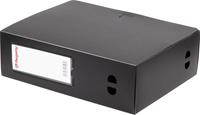 Pergamy elastobox, voor ft A4, uit PP van 700 micron, rug van 10 cm, zwart