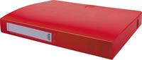 Pergamy elastobox, voor ft A4, uit PP van 700 micron, rug van 4 cm, rood