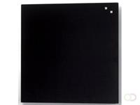 Naga magnetisch glasbord, zwart, ft 45 x 45 cm